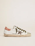 Super-Star LTD sneakers with silver glitter and animal-print pony skin star