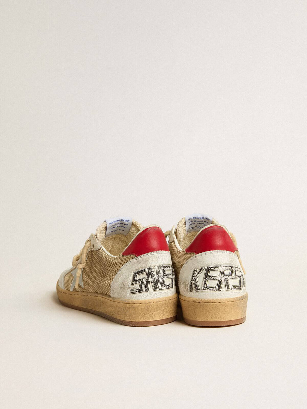 Ball Star LTD in mesh with metallic leather star and red heel tab
