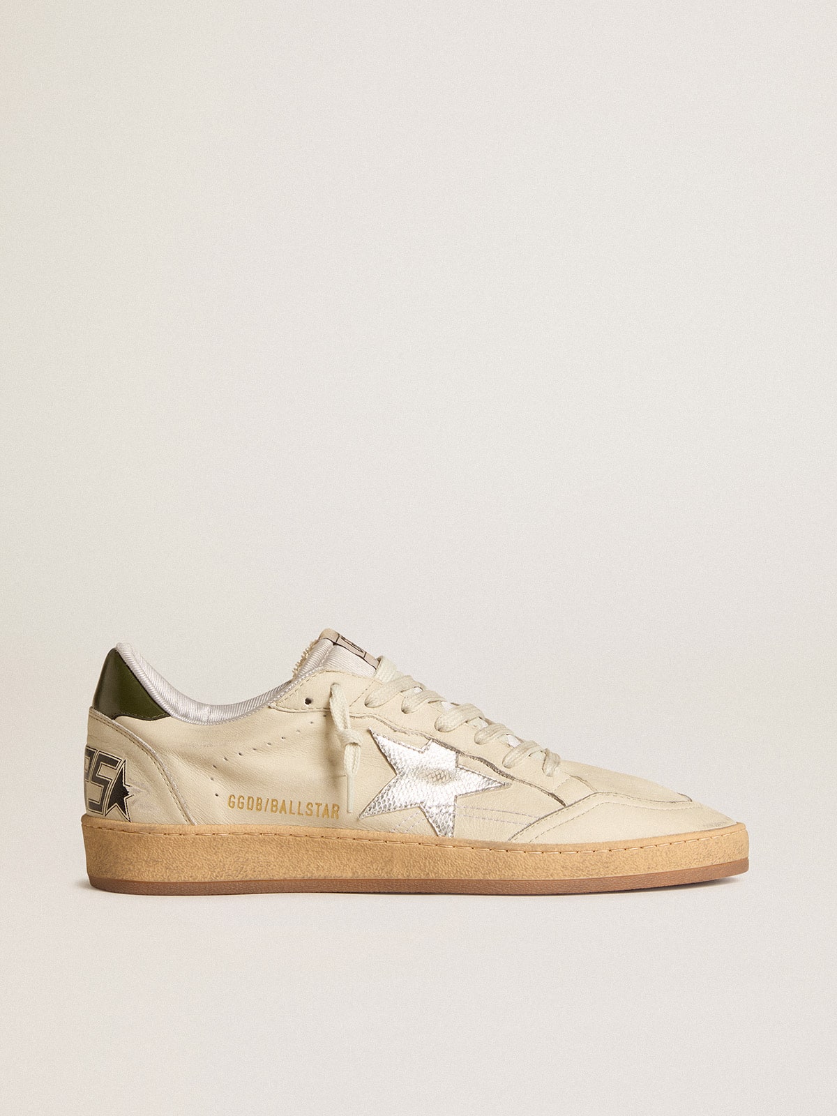 Ball Star with silver leather star and green leather heel tab