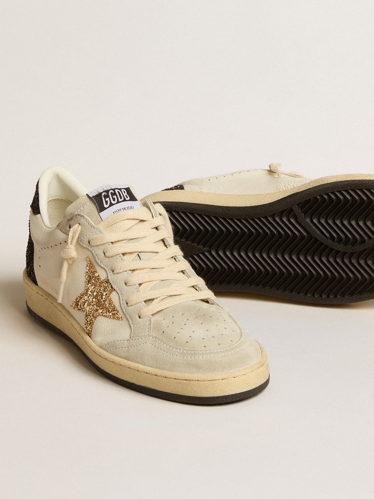 Women’s Ball Star LTD in nappa and suede with glitter star and black heel tab
