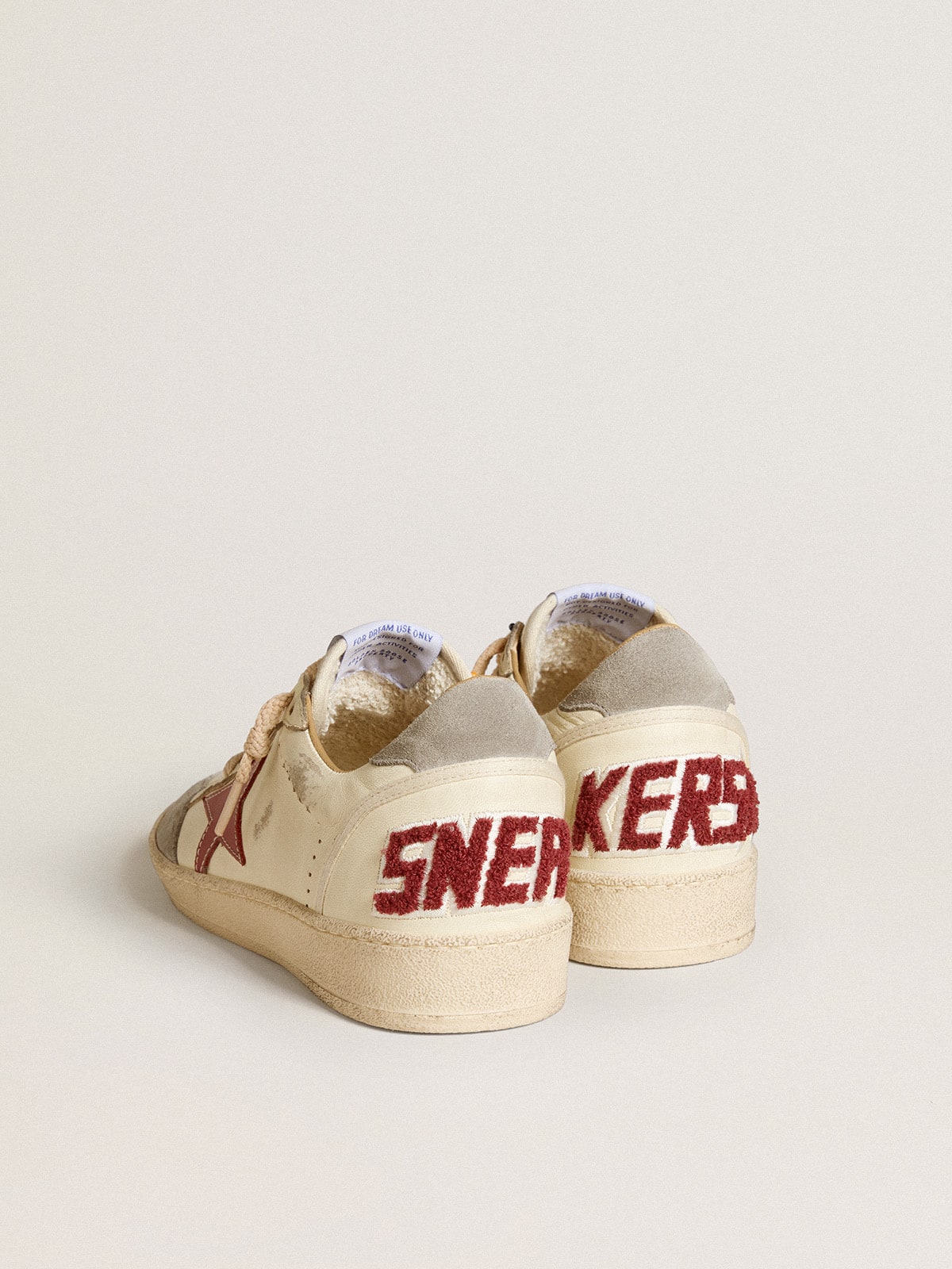 Ball Star LTD in nappa with leather star and silver suede heel tab