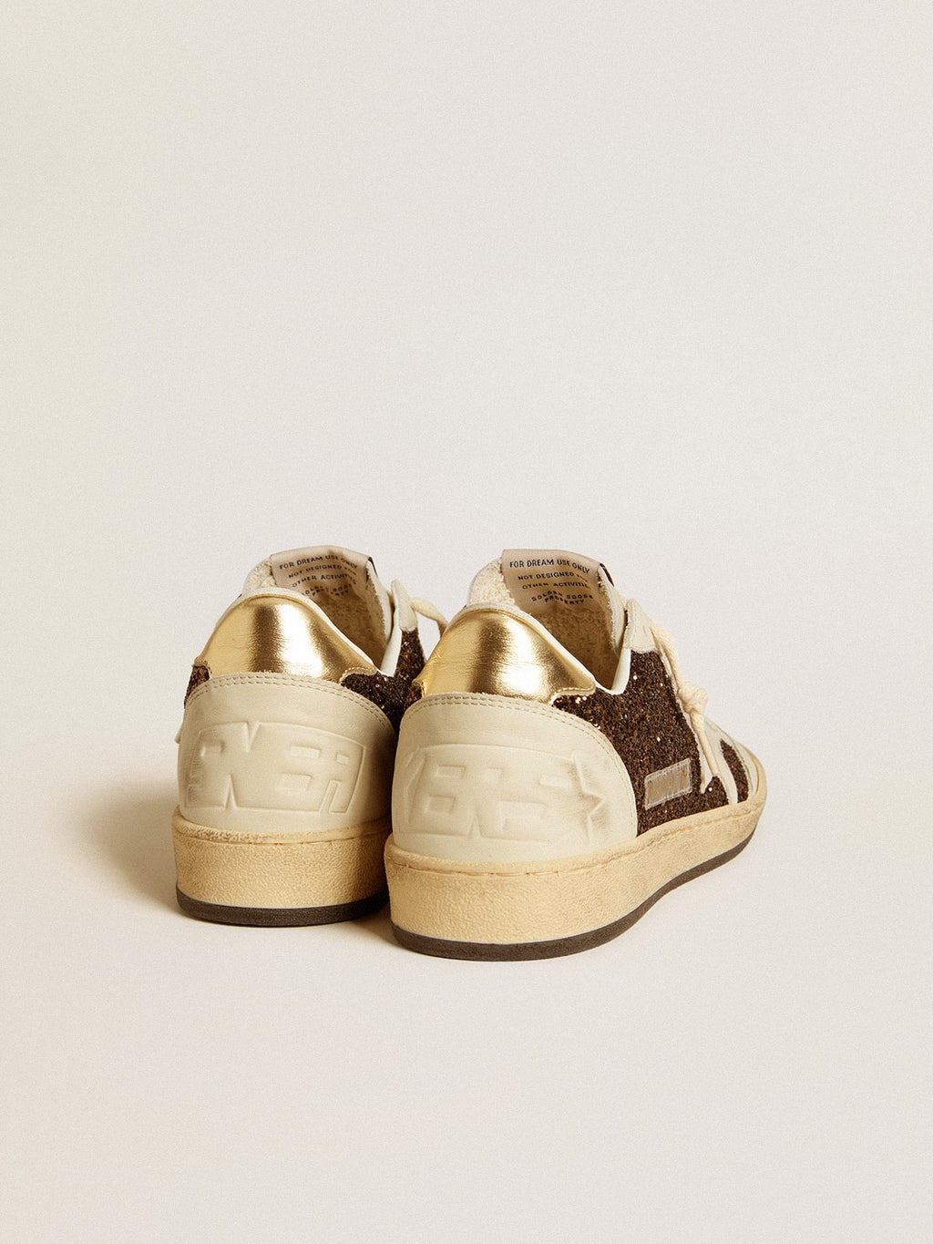 Ball Star in glitter with leather star and metallic leather heel tab