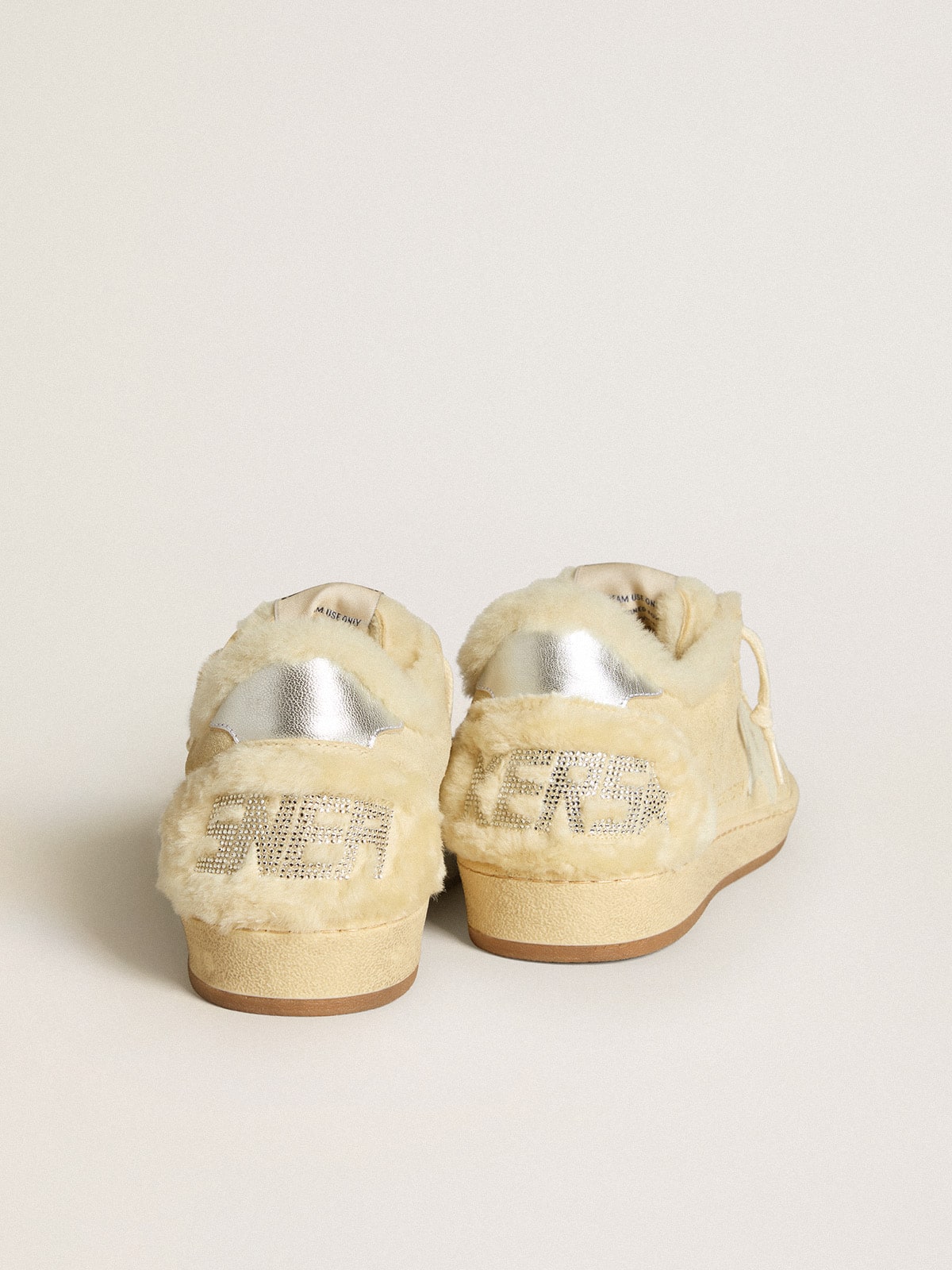 Ball Star LTD in suede and shearling with white patent leather star