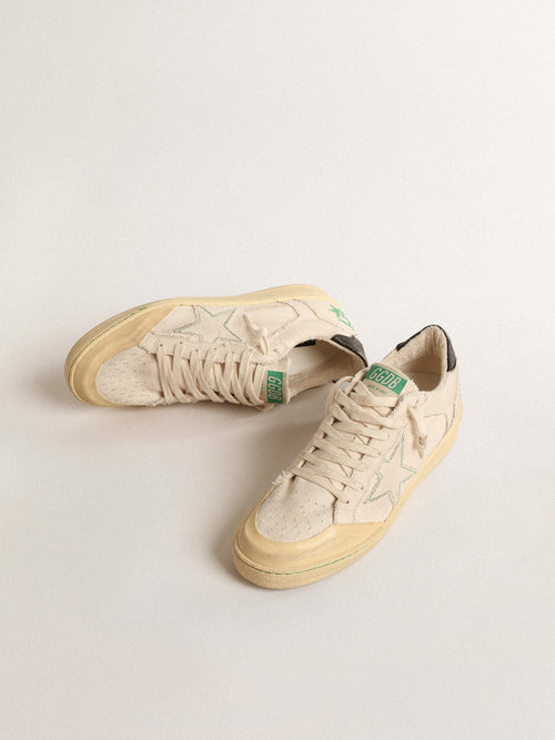Ball Star LTD with vanilla canvas star and leather heel tab